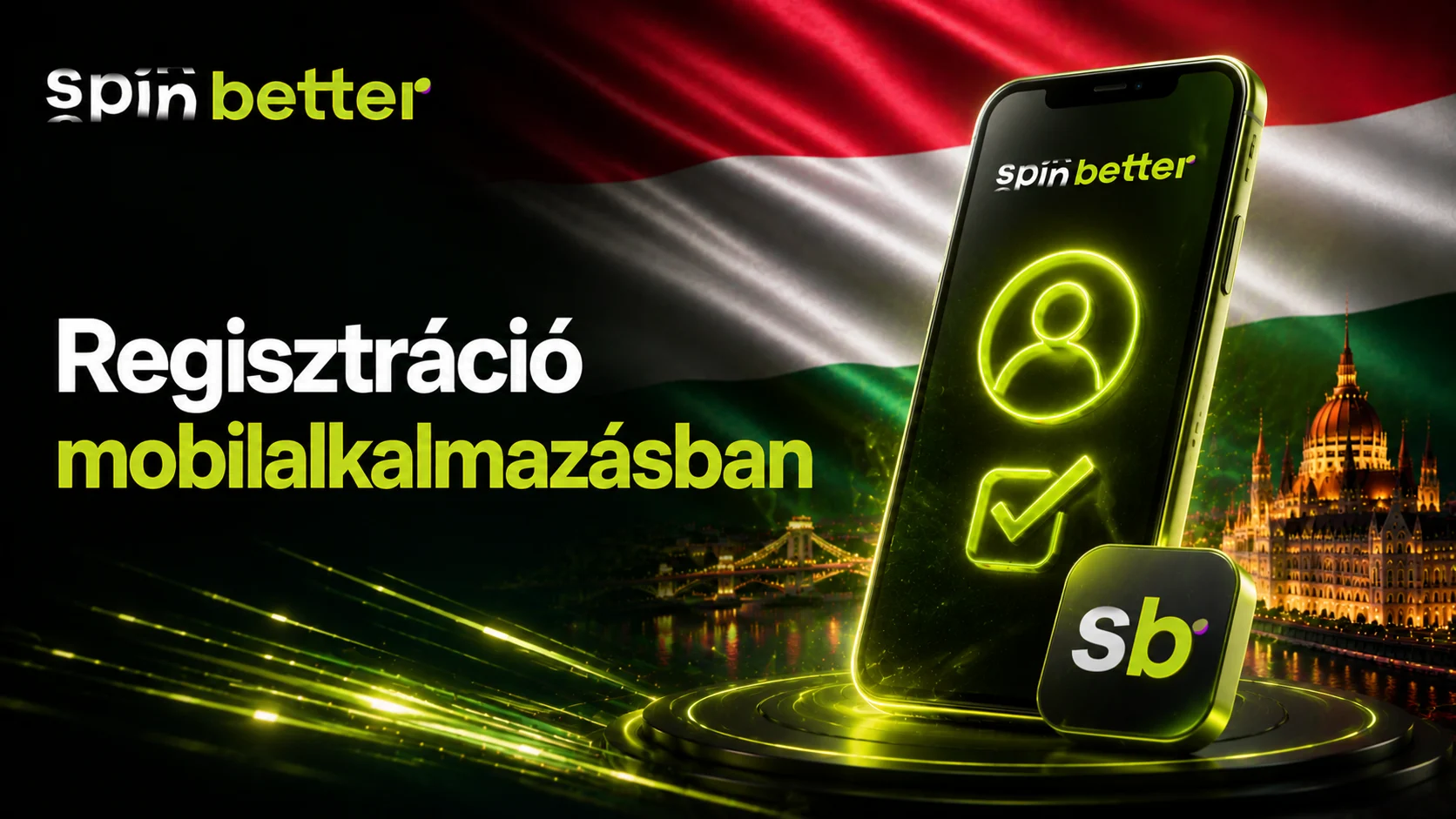 Spinbetter regisztráció mobilalkalmazásban